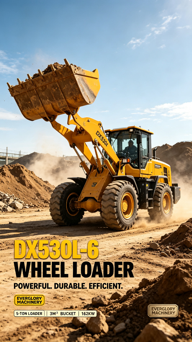 Everglory Machinery, 토공 작업을 위한 내구성이 뛰어난 DX530L-6 5톤 휠 로더 출시
